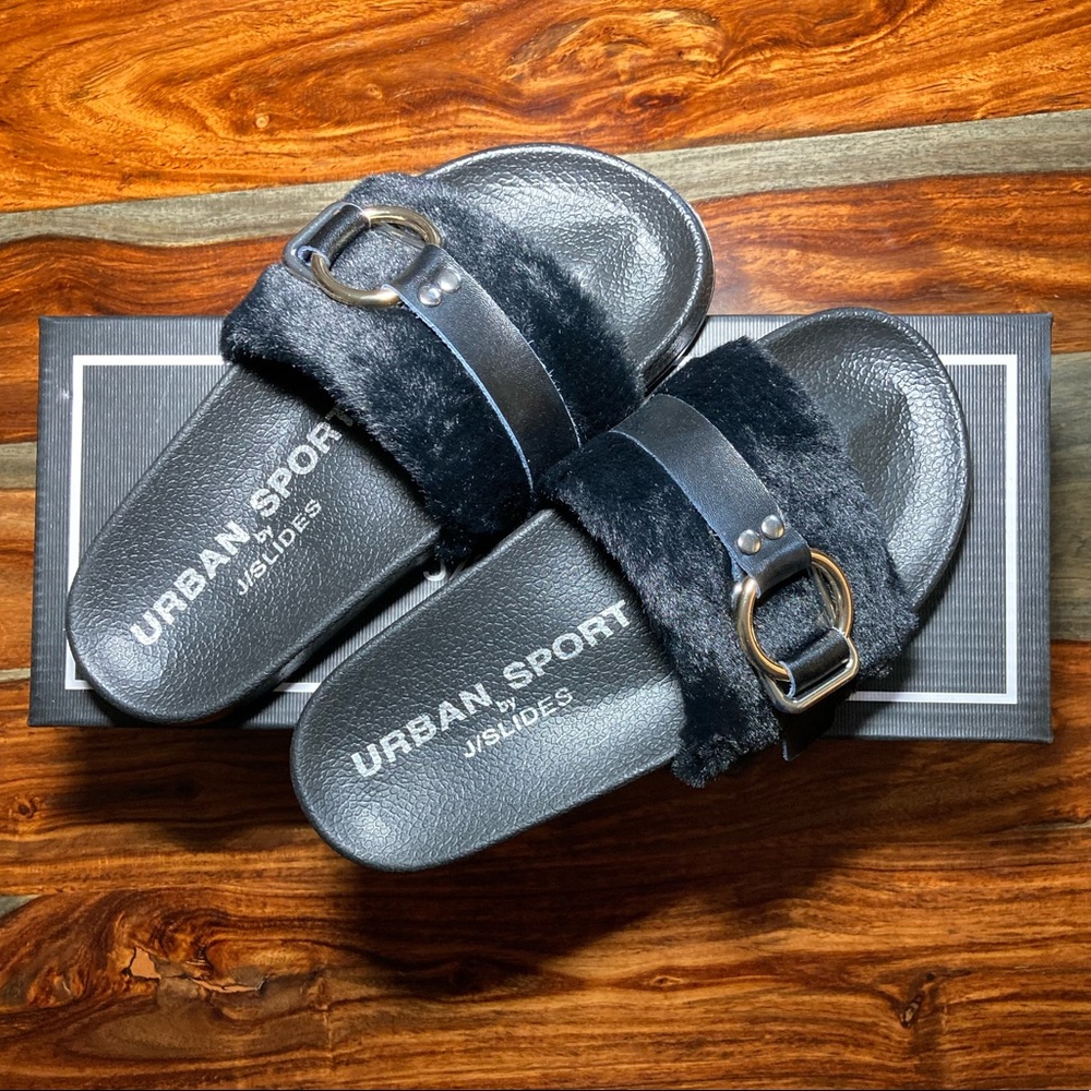 J/Slides Black Slip-on Sandal - Picture 2 of 7